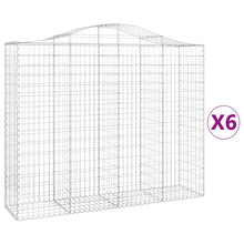 Schanskorven 6 st gewelfd 200x50x160/180 cm ijzer 6 200 x 50 x 160/180 cm