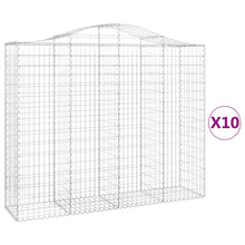 Schanskorven 10 st gewelfd 200x50x160/180 cm ijzer 10 200 x 50 x 160/180 cm