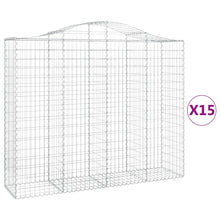 Schanskorven 15 st gewelfd 200x50x160/180 cm ijzer 15 200 x 50 x 160/180 cm