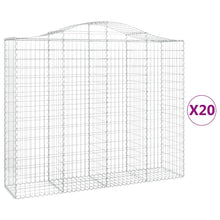Schanskorven 20 st gewelfd 200x50x160/180 cm ijzer 20 200 x 50 x 160/180 cm