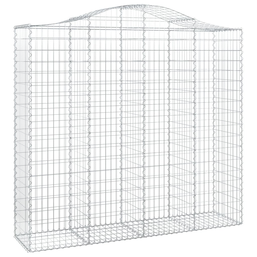 Schanskorven 2 st gewelfd 200x50x180/200 cm ijzer 2 200 x 50 x 180/200 cm