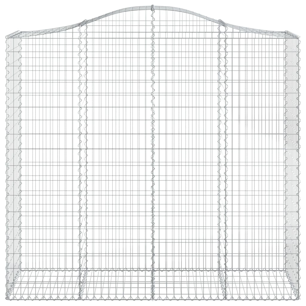 Schanskorven 2 st gewelfd 200x50x180/200 cm ijzer 2 200 x 50 x 180/200 cm