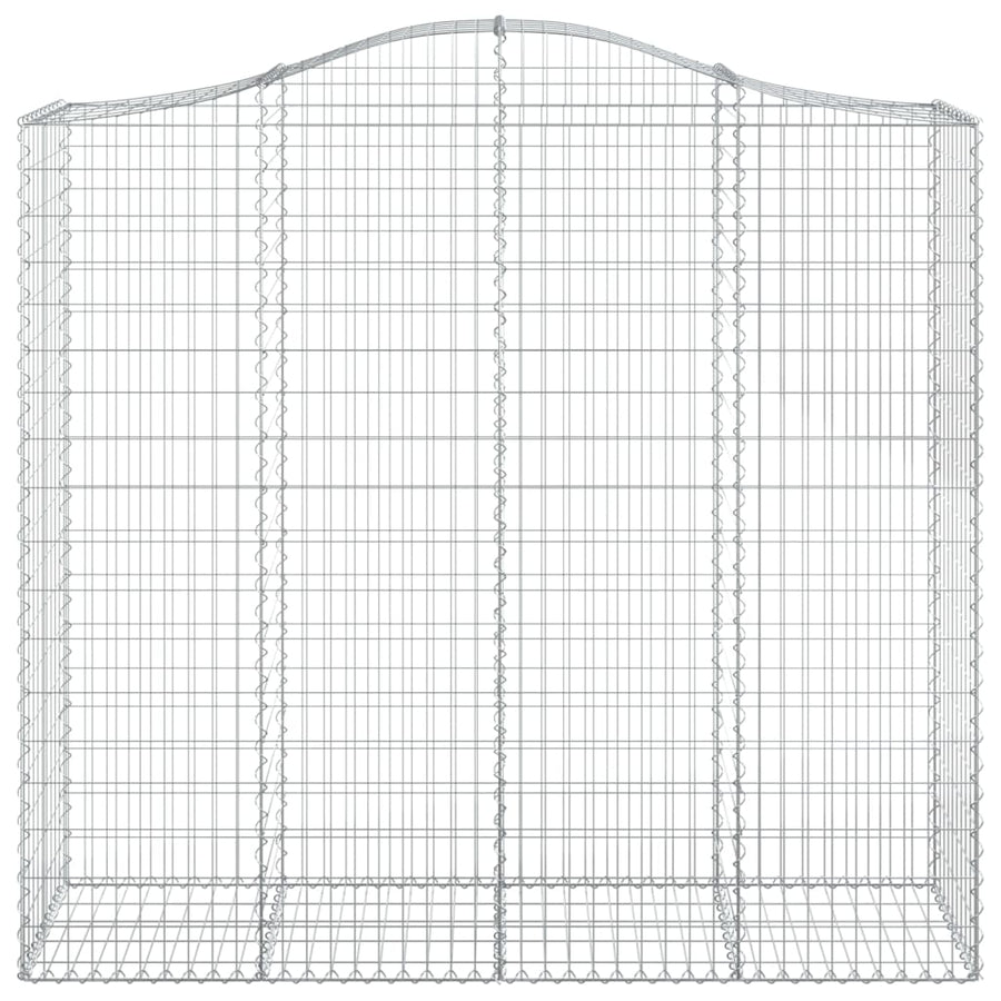 Schanskorven 2 st gewelfd 200x50x180/200 cm ijzer 2 200 x 50 x 180/200 cm