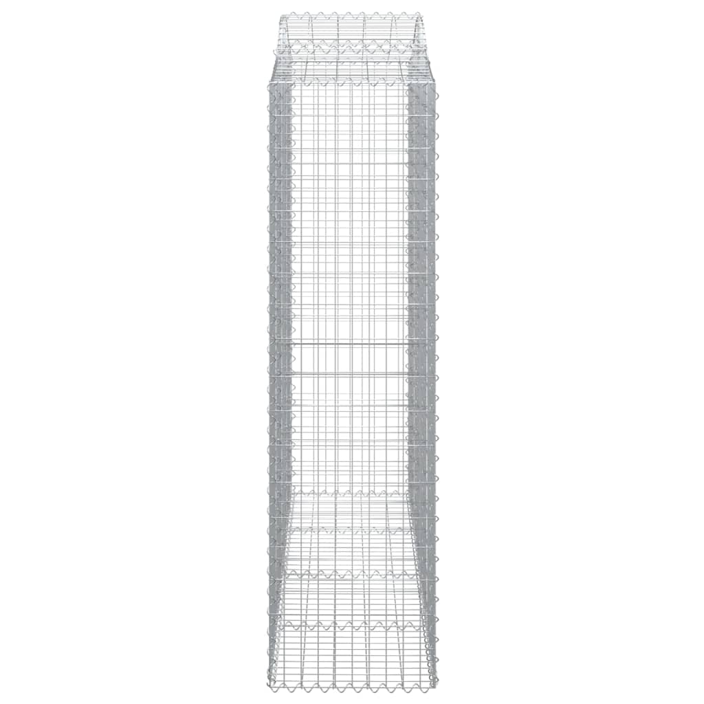 Schanskorven 2 st gewelfd 200x50x180/200 cm ijzer 2 200 x 50 x 180/200 cm