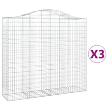 Schanskorven 3 st gewelfd 200x50x180/200 cm ijzer 3 200 x 50 x 180/200 cm