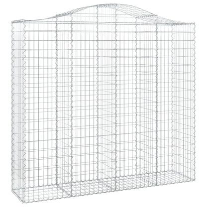 Schanskorven 5 st gewelfd 200x50x180/200 cm ijzer 5 200 x 50 x 180/200 cm