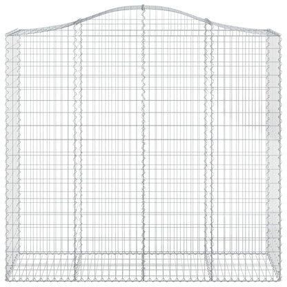 Schanskorven 5 st gewelfd 200x50x180/200 cm ijzer 5 200 x 50 x 180/200 cm