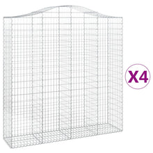 Schanskorven 4 st gewelfd 200x50x200/220 cm ijzer 4 200 x 50 x 200/220 cm