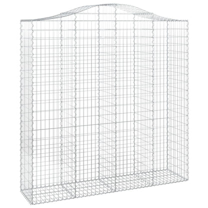 Schanskorven 4 st gewelfd 200x50x200/220 cm ijzer 4 200 x 50 x 200/220 cm
