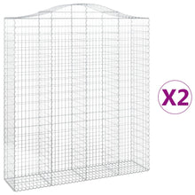 Schanskorven 2 st gewelfd 200x50x220/240 cm ijzer 2 200 x 50 x 220/240 cm