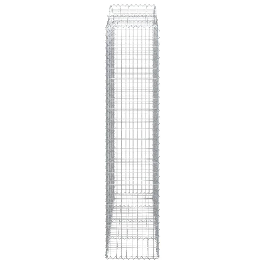 Schanskorven 2 st gewelfd 200x50x220/240 cm ijzer 2 200 x 50 x 220/240 cm