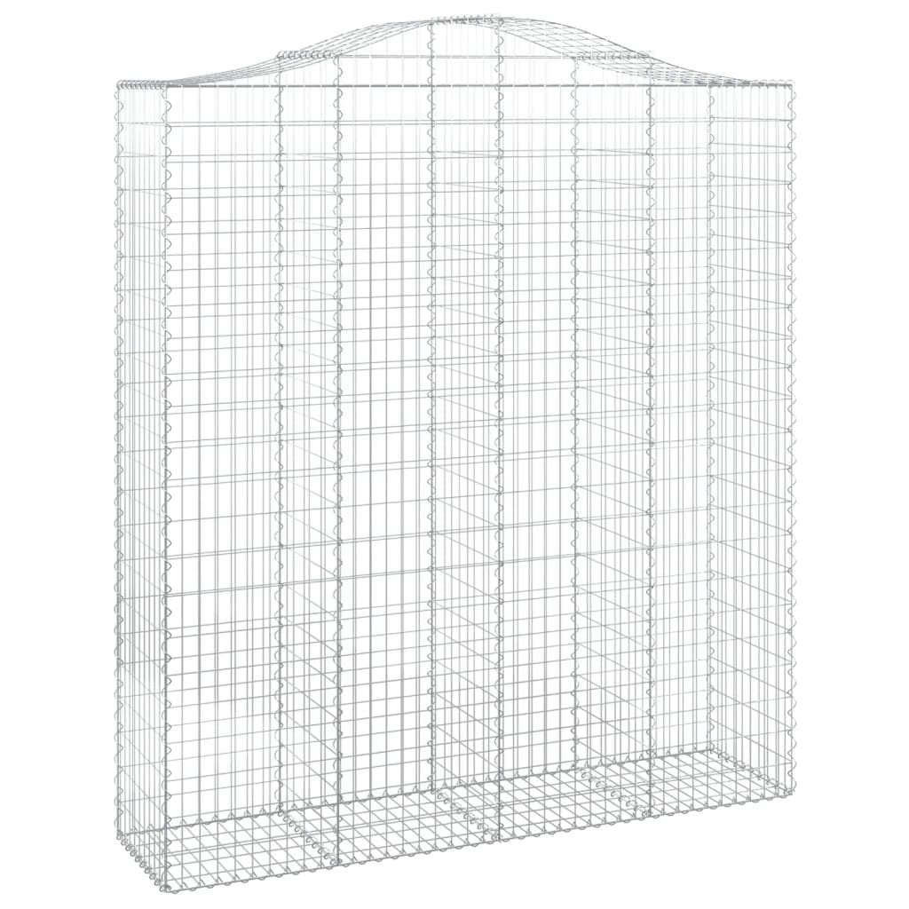 Schanskorven 4 st gewelfd 200x50x220/240 cm ijzer 4 200 x 50 x 220/240 cm