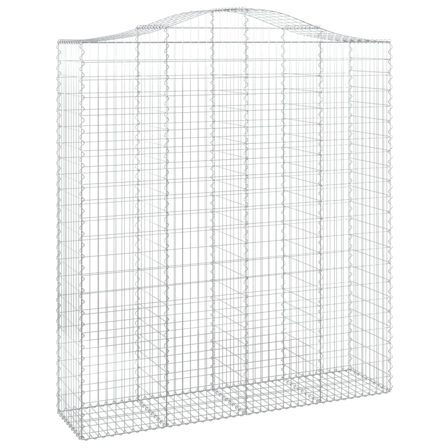 Schanskorven 4 st gewelfd 200x50x220/240 cm ijzer 4 200 x 50 x 220/240 cm