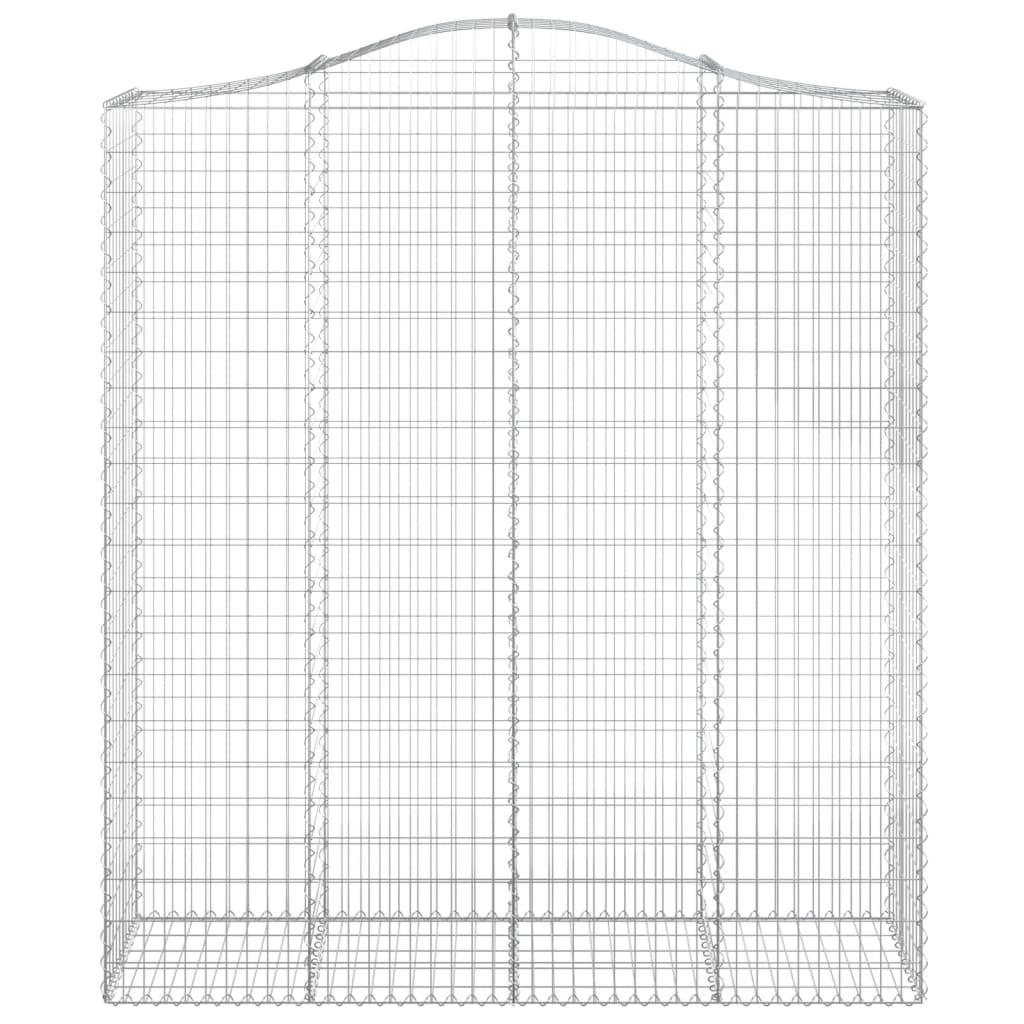 Schanskorven 4 st gewelfd 200x50x220/240 cm ijzer 4 200 x 50 x 220/240 cm