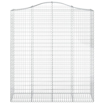 Schanskorven 4 st gewelfd 200x50x220/240 cm ijzer 4 200 x 50 x 220/240 cm