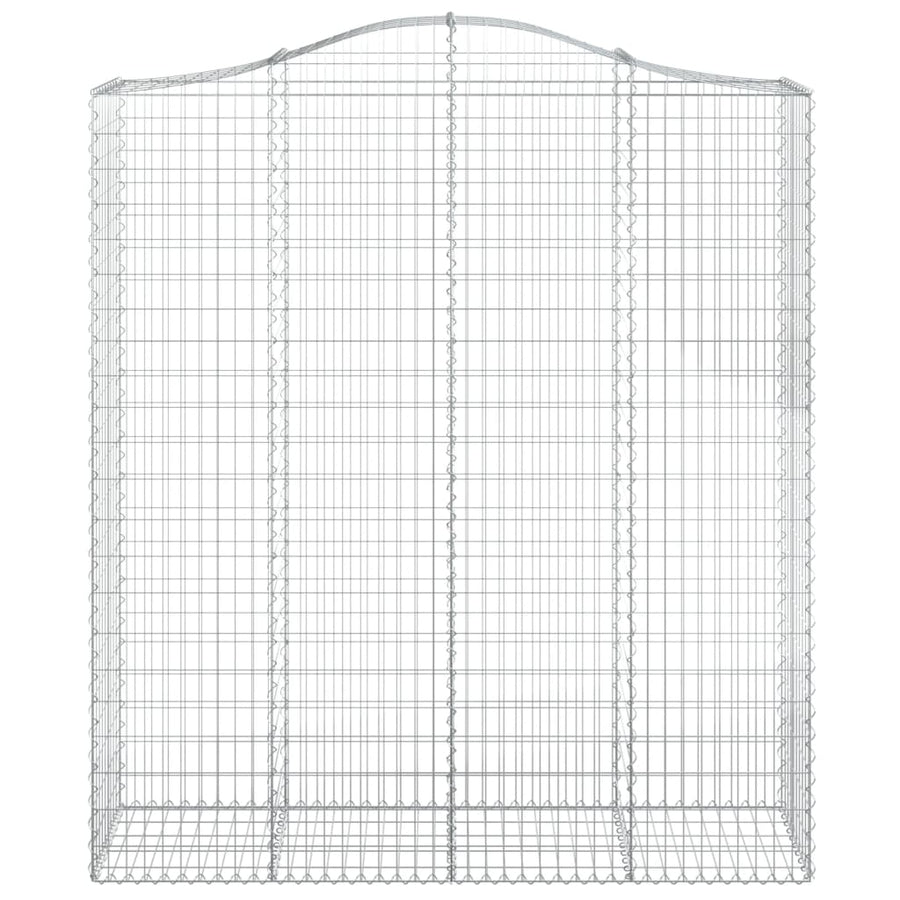 Schanskorven 4 st gewelfd 200x50x220/240 cm ijzer 4 200 x 50 x 220/240 cm