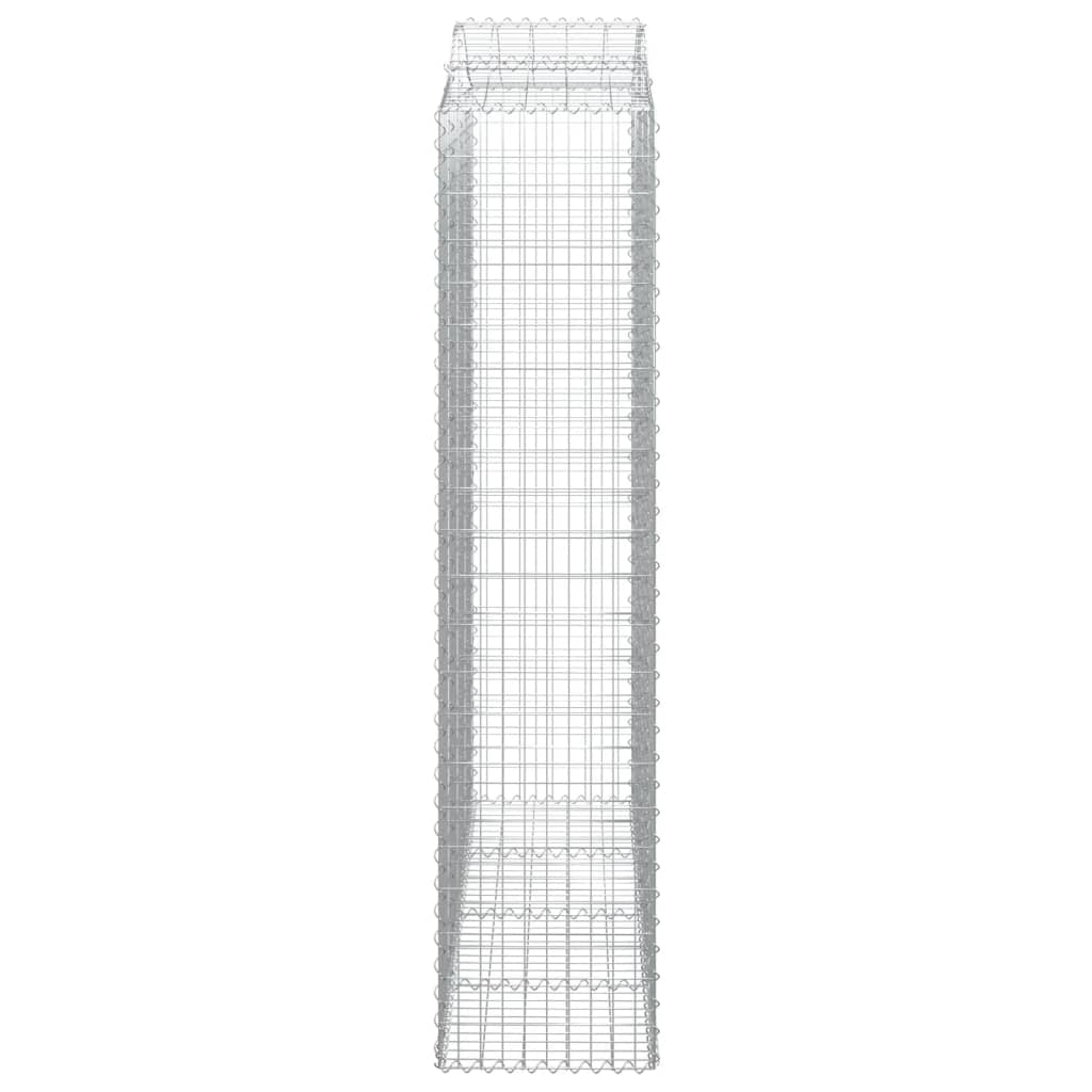 Schanskorven 4 st gewelfd 200x50x220/240 cm ijzer 4 200 x 50 x 220/240 cm