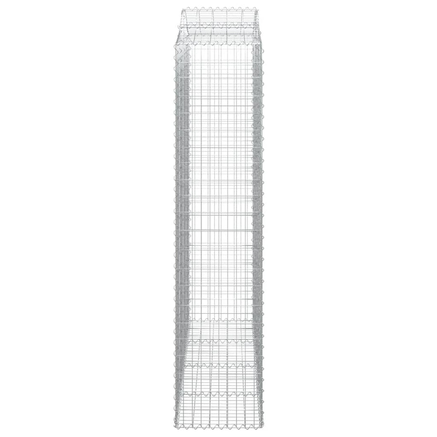 Schanskorven 4 st gewelfd 200x50x220/240 cm ijzer 4 200 x 50 x 220/240 cm