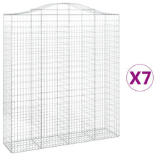 Schanskorven 7 st gewelfd 200x50x220/240 cm ijzer 7 200 x 50 x 220/240 cm