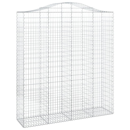 Schanskorven 9 st gewelfd 200x50x220/240 cm ijzer 9 200 x 50 x 220/240 cm