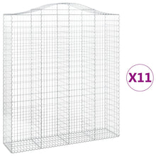 Schanskorven 11 st gewelfd 200x50x220/240 cm ijzer 11 200 x 50 x 220/240 cm