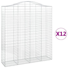 Schanskorven 12 st gewelfd 200x50x220/240 cm ijzer 12 200 x 50 x 220/240 cm