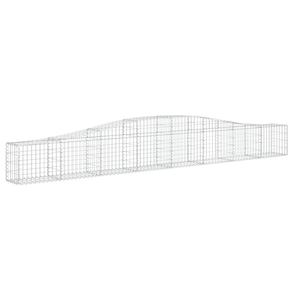 Schanskorven 4 st gewelfd 400x30x40/60 cm ijzer 4 400 x 30 x 40/60 cm