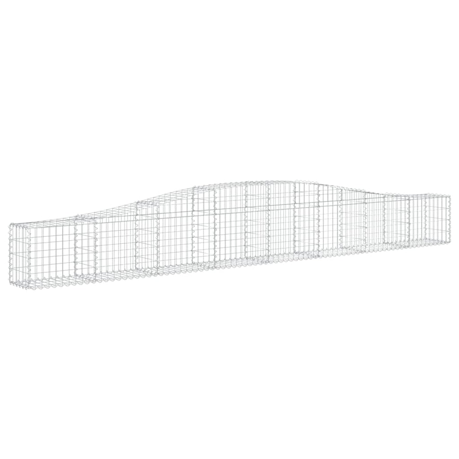 Schanskorven 4 st gewelfd 400x30x40/60 cm ijzer 4 400 x 30 x 40/60 cm