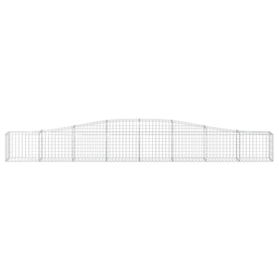 Schanskorven 8 st gewelfd 400x30x40/60 cm ijzer 8 400 x 30 x 40/60 cm