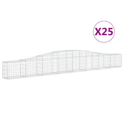 Schanskorven 25 st gewelfd 400x30x40/60 cm ijzer 25 400 x 30 x 40/60 cm