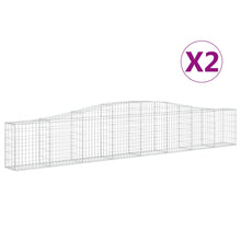 Schanskorven 2 st gewelfd 400x30x60/80 cm ijzer 2 400 x 30 x 60/80 cm