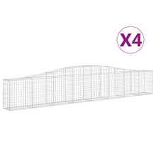 Schanskorven 4 st gewelfd 400x30x60/80 cm ijzer 4 400 x 30 x 60/80 cm