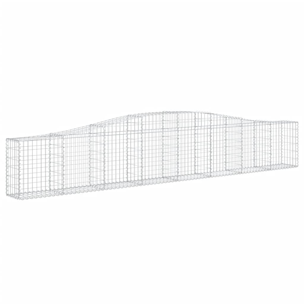 Schanskorven 4 st gewelfd 400x30x60/80 cm ijzer 4 400 x 30 x 60/80 cm
