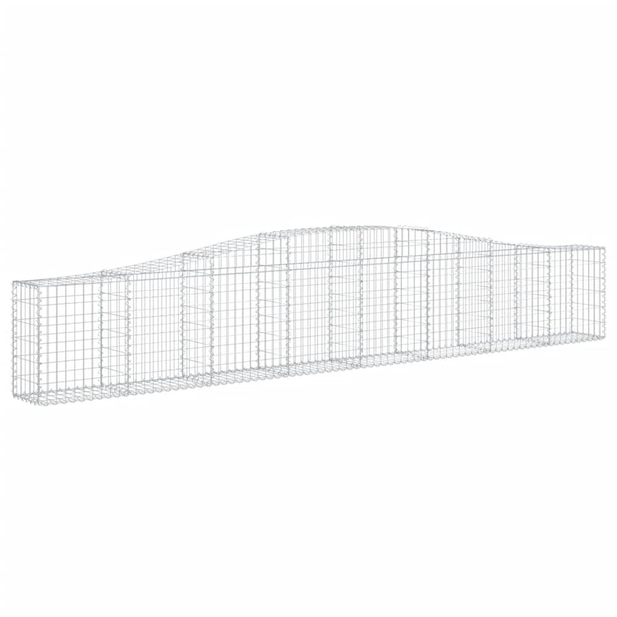 Schanskorven 4 st gewelfd 400x30x60/80 cm ijzer 4 400 x 30 x 60/80 cm