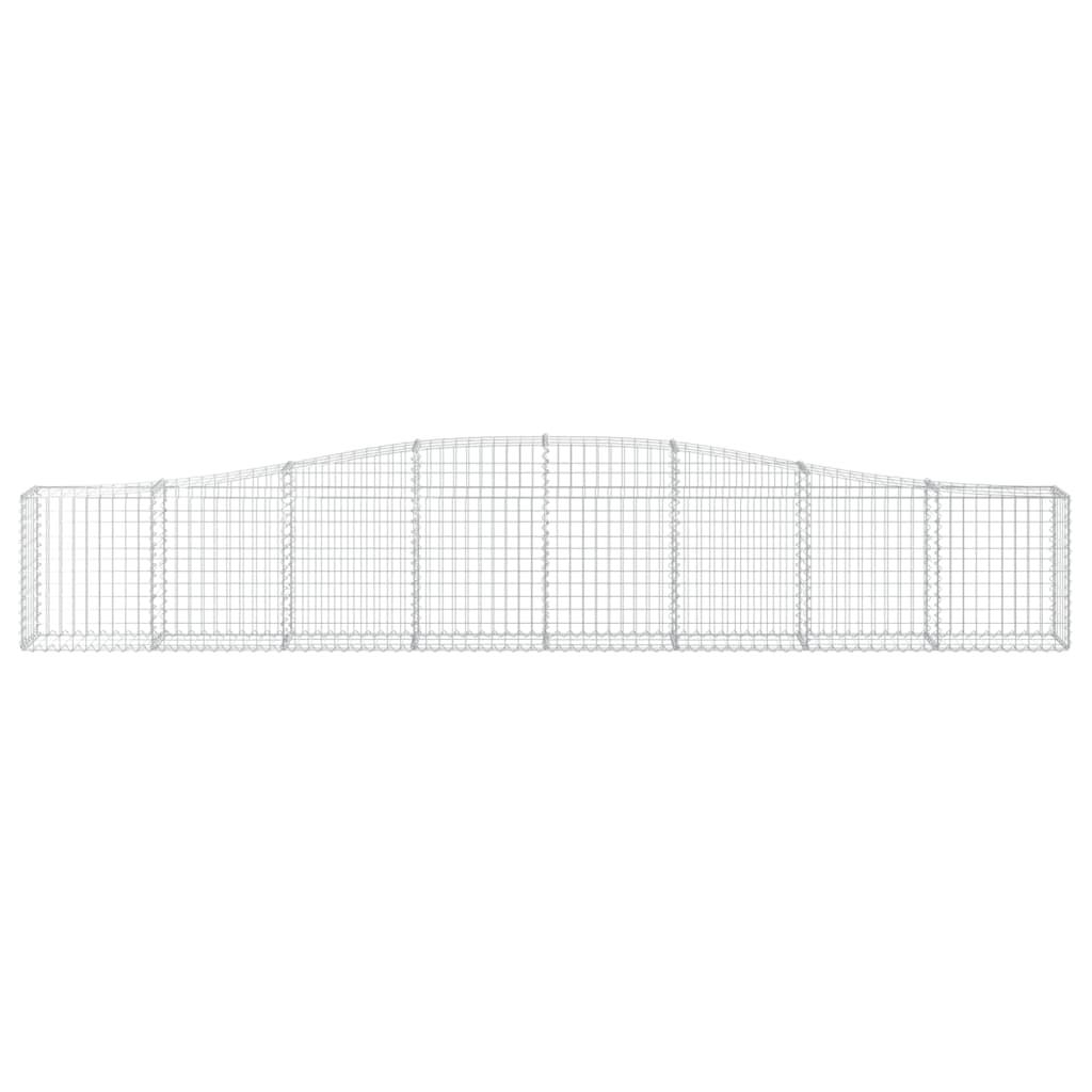 Schanskorven 4 st gewelfd 400x30x60/80 cm ijzer 4 400 x 30 x 60/80 cm