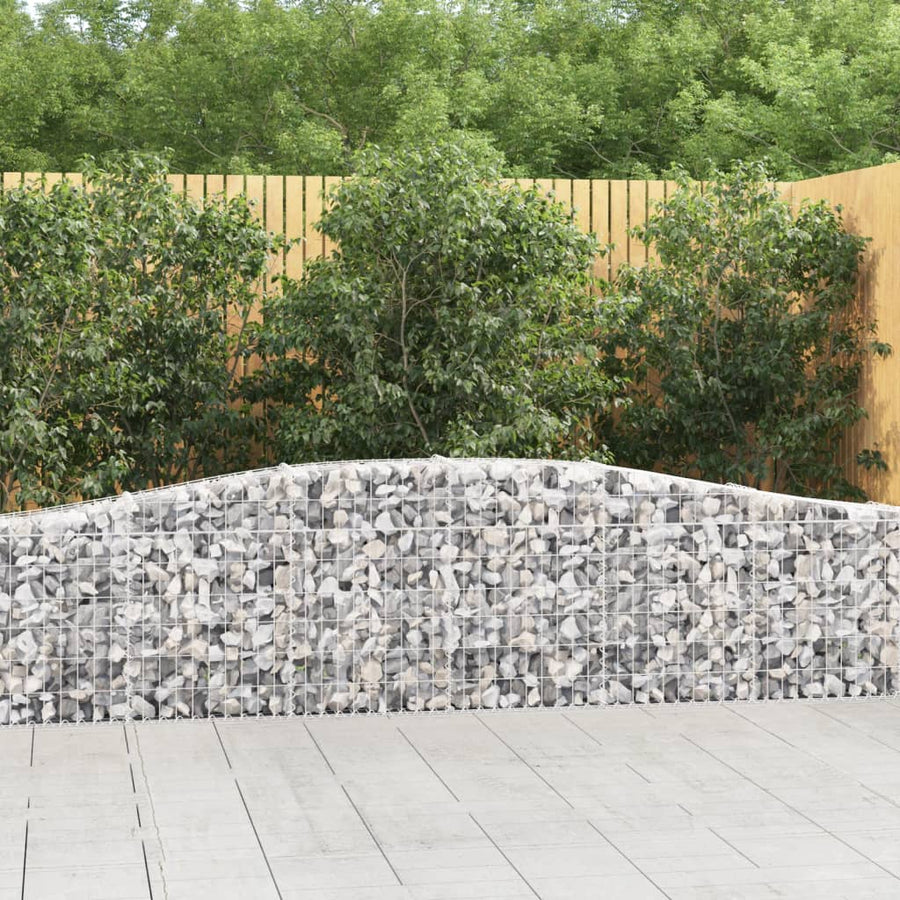 Schanskorven 7 st gewelfd 400x30x60/80 cm ijzer 7 400 x 30 x 60/80 cm