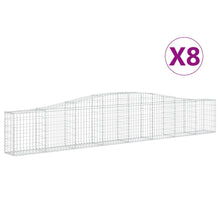 Schanskorven 8 st gewelfd 400x30x60/80 cm ijzer 8 400 x 30 x 60/80 cm
