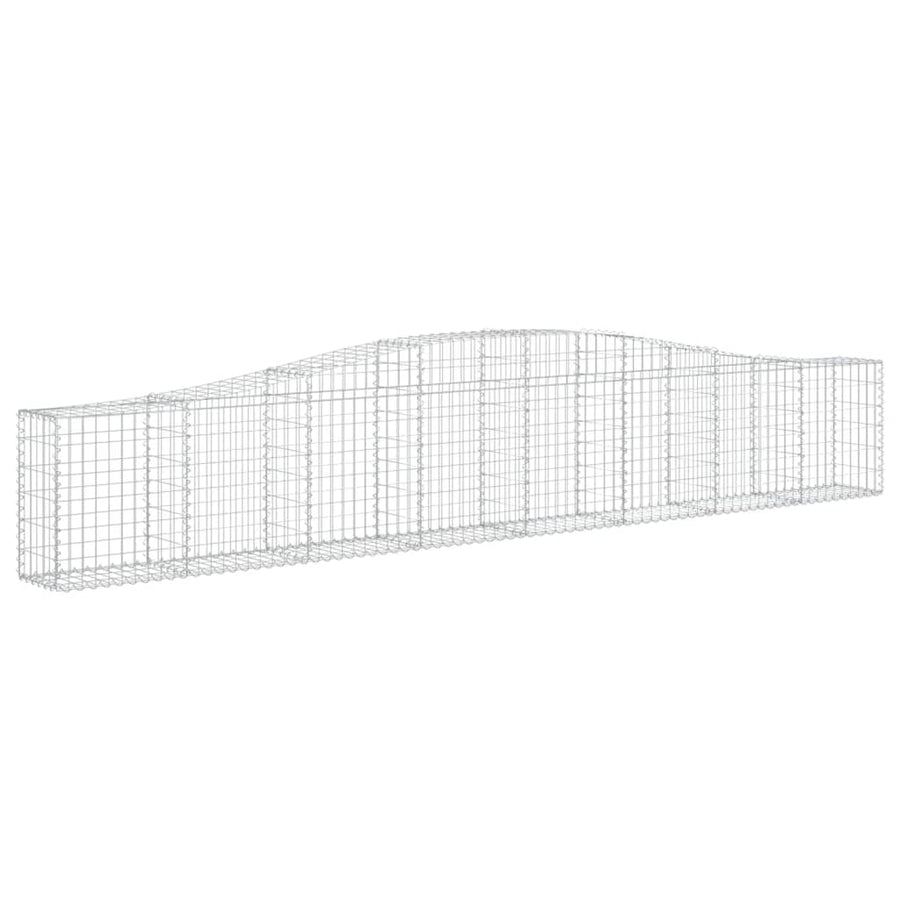 Schanskorven 9 st gewelfd 400x30x60/80 cm ijzer 9 400 x 30 x 60/80 cm