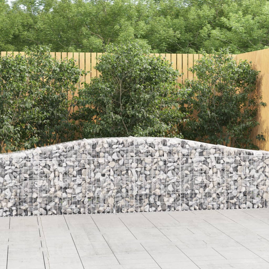 Schanskorven 9 st gewelfd 400x30x60/80 cm ijzer 9 400 x 30 x 60/80 cm
