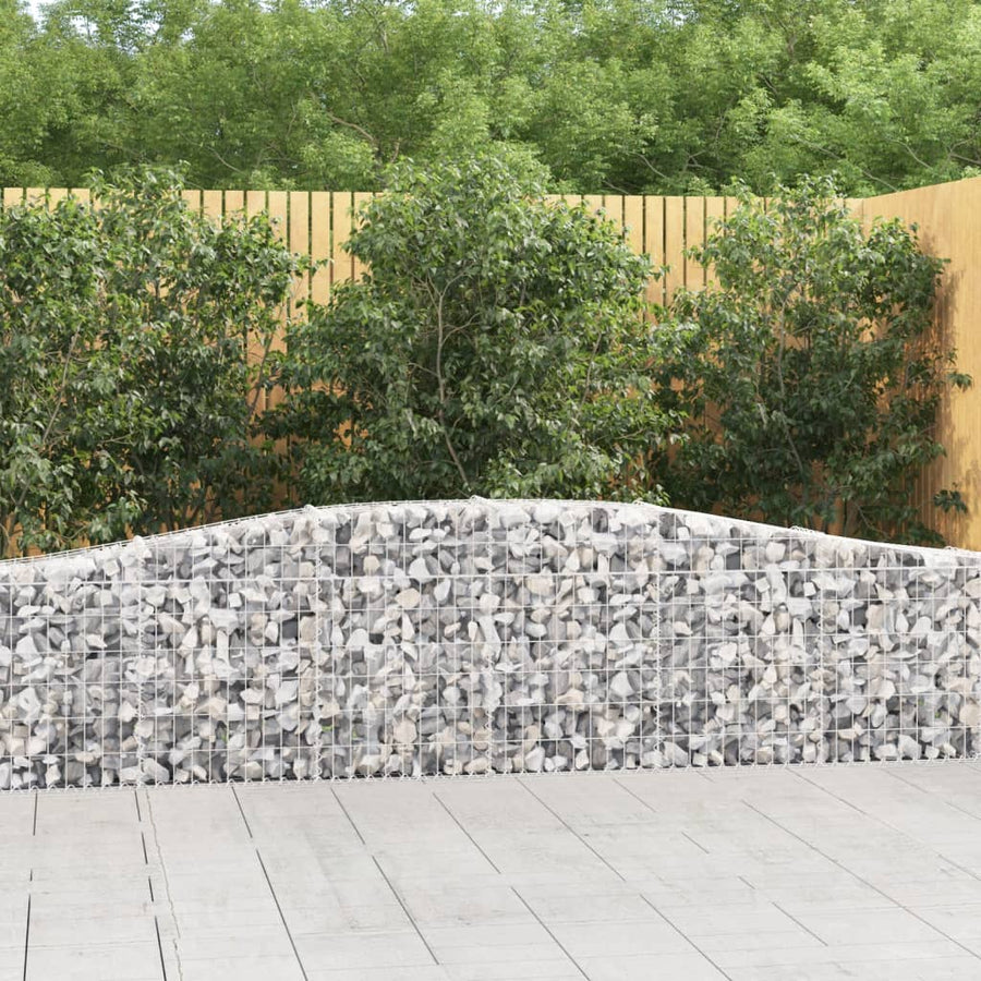 Schanskorven 10 st gewelfd 400x30x60/80 cm ijzer 10 400 x 30 x 60/80 cm