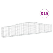 Schanskorven 15 st gewelfd 400x30x60/80 cm ijzer 15 400 x 30 x 60/80 cm