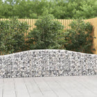 Gabions 20 pcs curved 400x30x60/80 cm iron