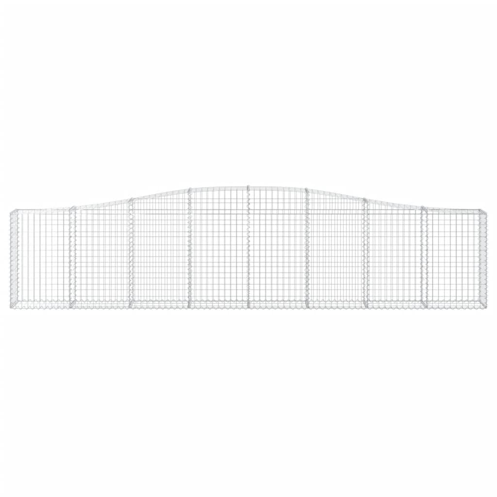Schanskorven 3 st gewelfd 400x30x80/100 cm ijzer 3 400 x 30 x 80/100 cm