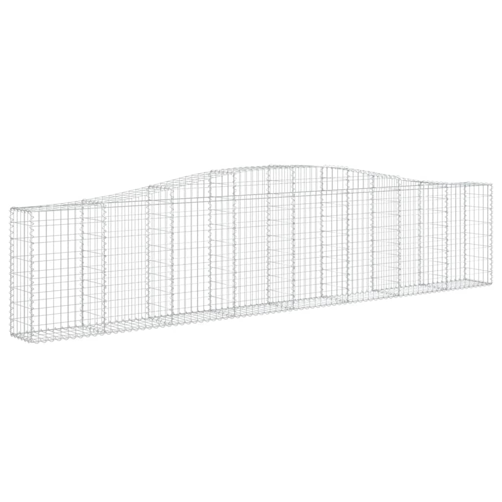Schanskorven 7 st gewelfd 400x30x80/100 cm ijzer 7 400 x 30 x 80/100 cm