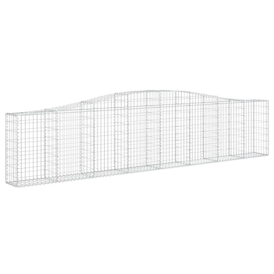 Schanskorven 7 st gewelfd 400x30x80/100 cm ijzer 7 400 x 30 x 80/100 cm