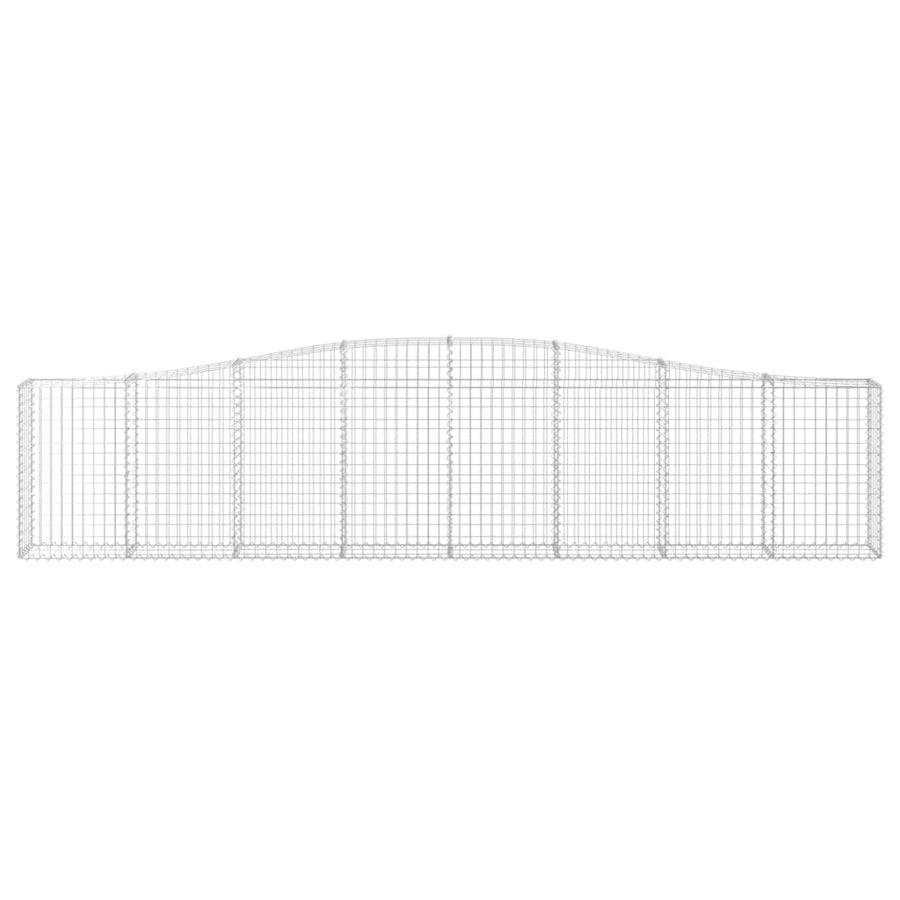 Schanskorven 8 st gewelfd 400x30x80/100 cm ijzer 8 400 x 30 x 80/100 cm