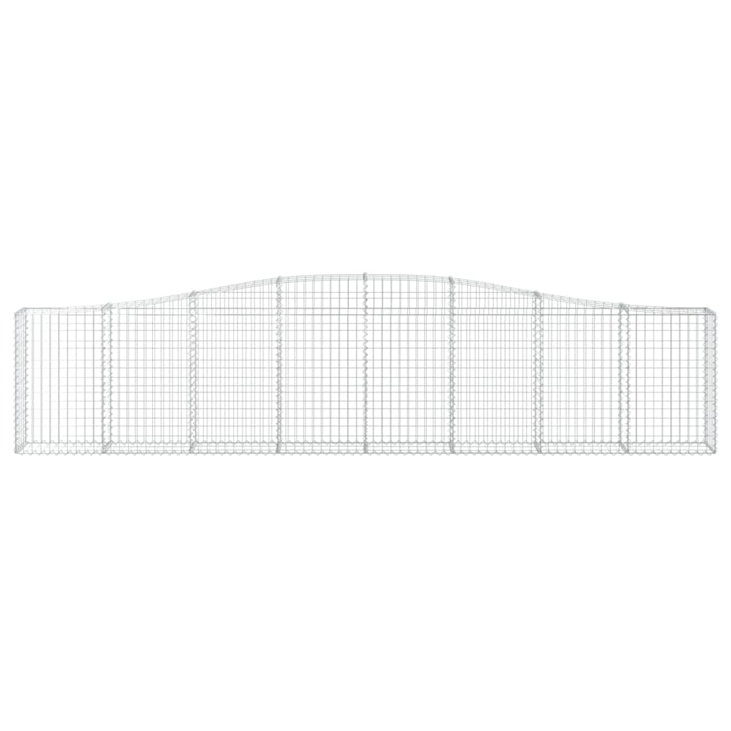 Schanskorven 9 st gewelfd 400x30x80/100 cm ijzer 9 400 x 30 x 80/100 cm