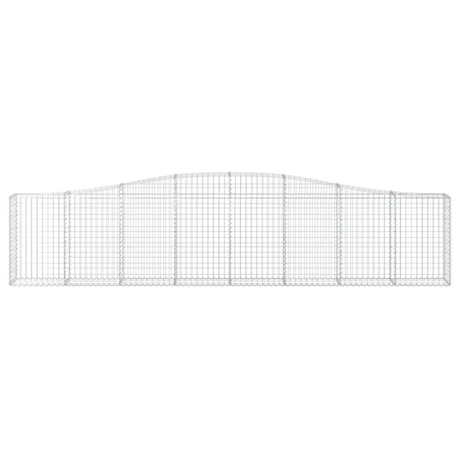 Schanskorven 9 st gewelfd 400x30x80/100 cm ijzer 9 400 x 30 x 80/100 cm