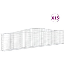 Schanskorven 15 st gewelfd 400x30x80/100 cm ijzer 15 400 x 30 x 80/100 cm