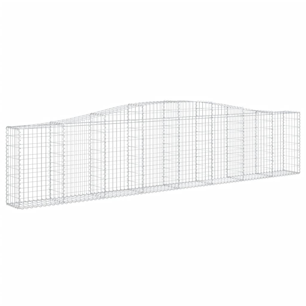 Schanskorven 15 st gewelfd 400x30x80/100 cm ijzer 15 400 x 30 x 80/100 cm